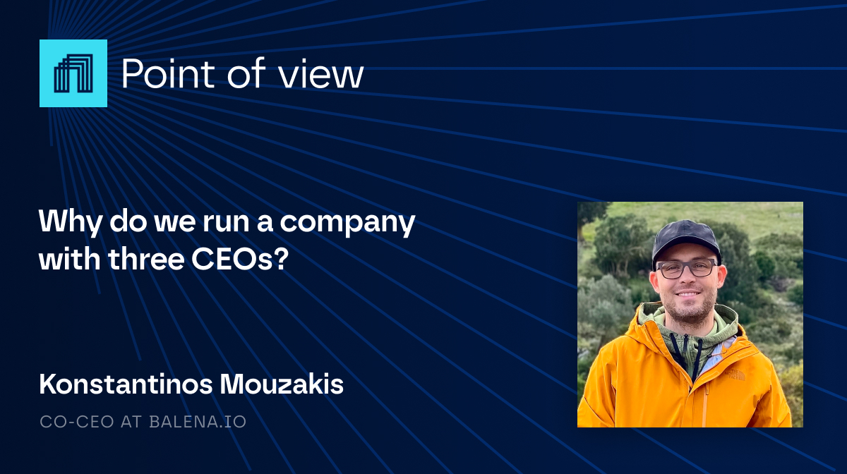 Why do we run a company with three CEOs?