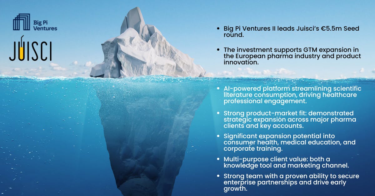An image showing the obvious and the underlying factors behind the investment in Juisci.