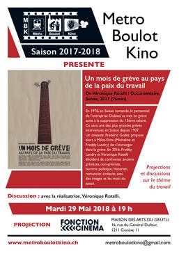 Projection le 29 mai 2018 à Metro Boulot Kino