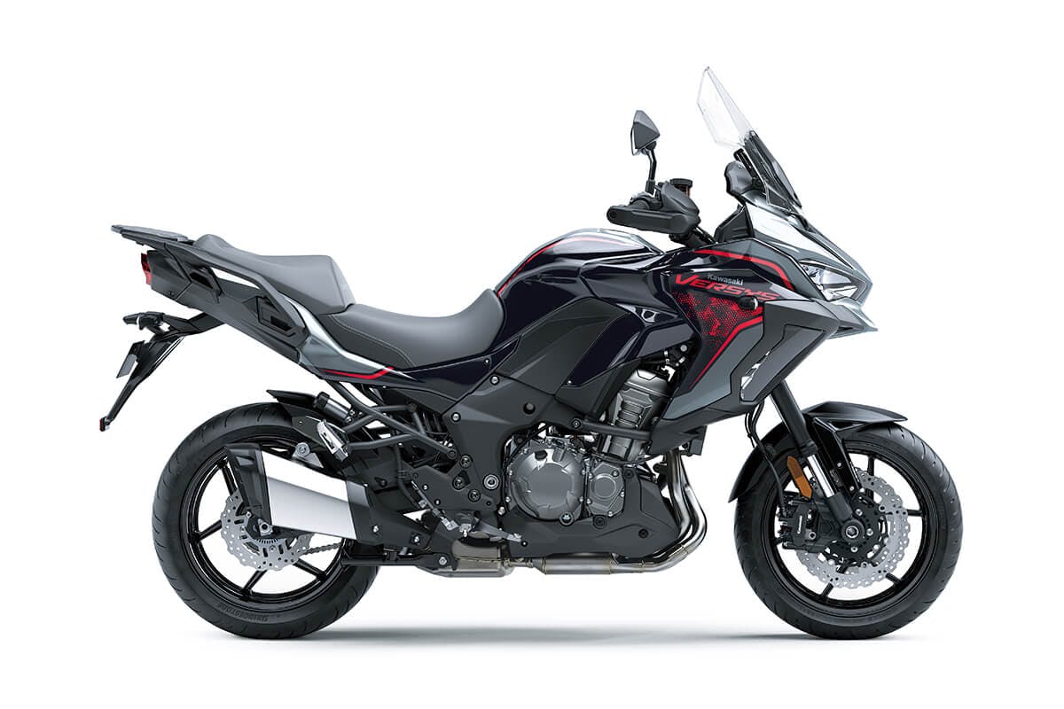 Kawasaki Versys 1000 S 2021 in Pearl Storm Gray, Metallic Diablo Black and Metallic Flat Spark Black colour