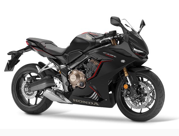 Honda CBR650R in matte gunpowder black metallic colour