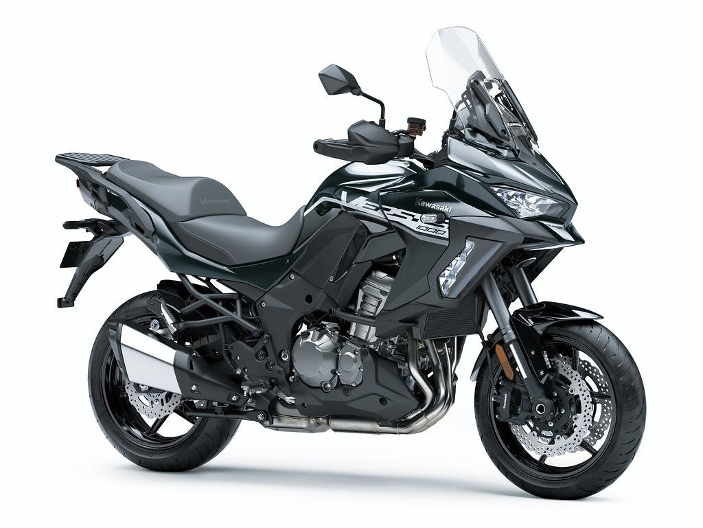 Kawasaki Versys 1000 SE in Emerald Blazed Green with Pearl Storm Gray colour