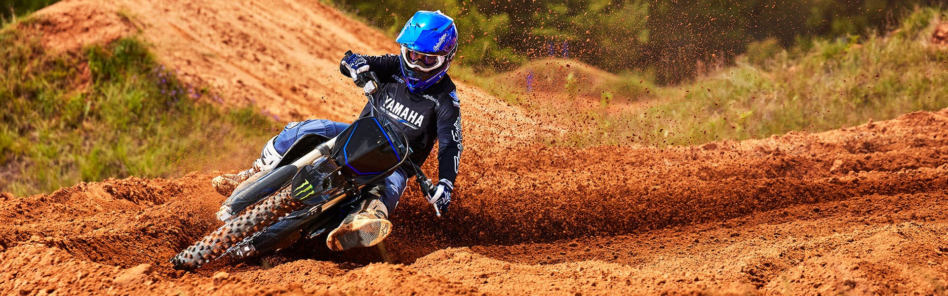 Yamaha YZ250SP in Monster Energy Yamaha Racing Edition colour.