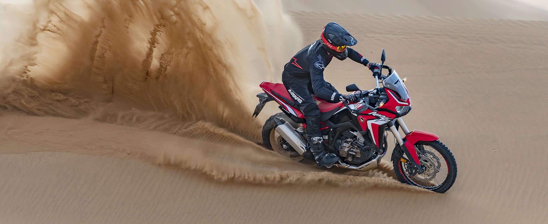 Honda Africa Twin 1100 on sand track