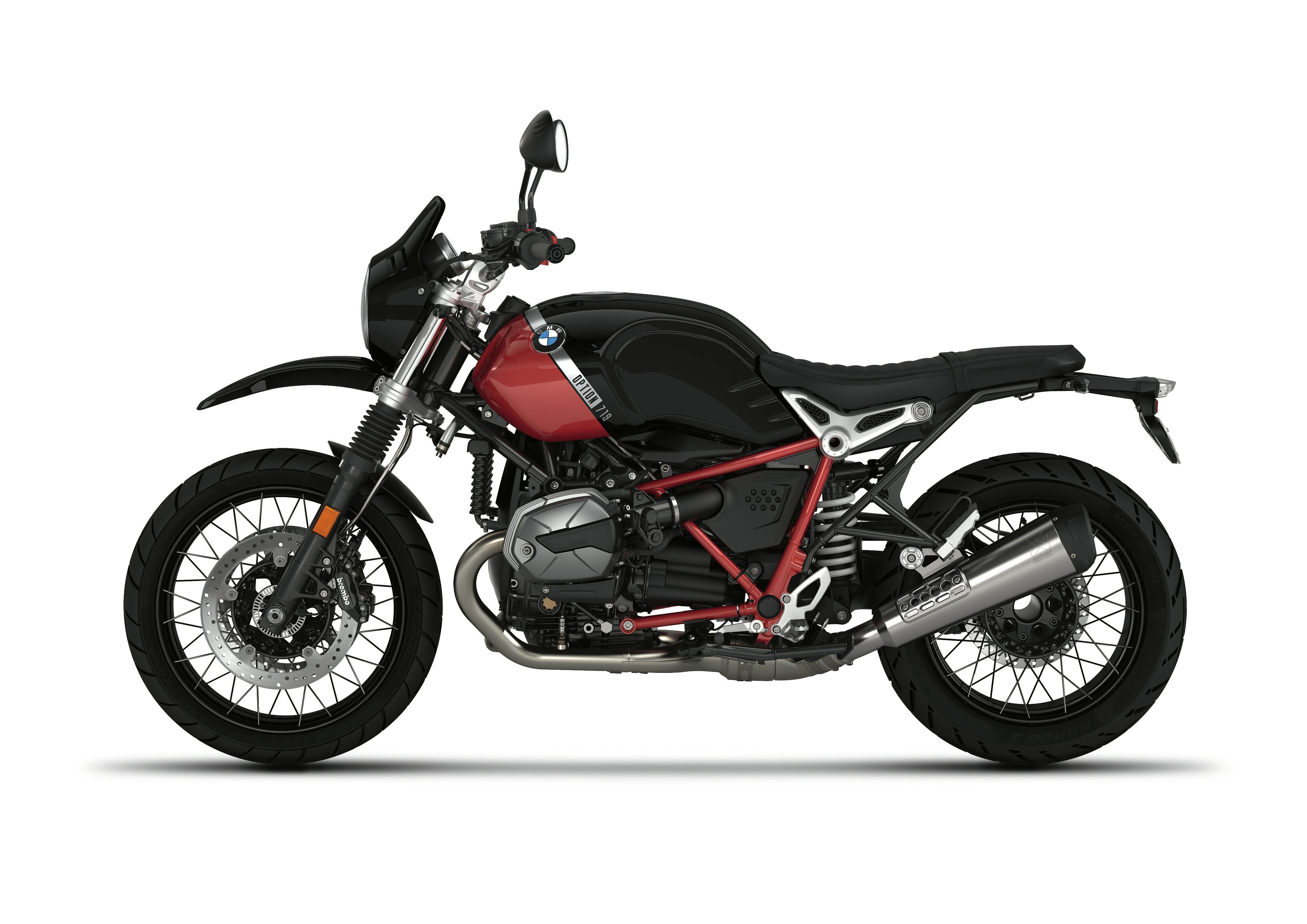 BMW R nineT Urban G/S in Option 719 Black Storm Metallic / Racing Red colour