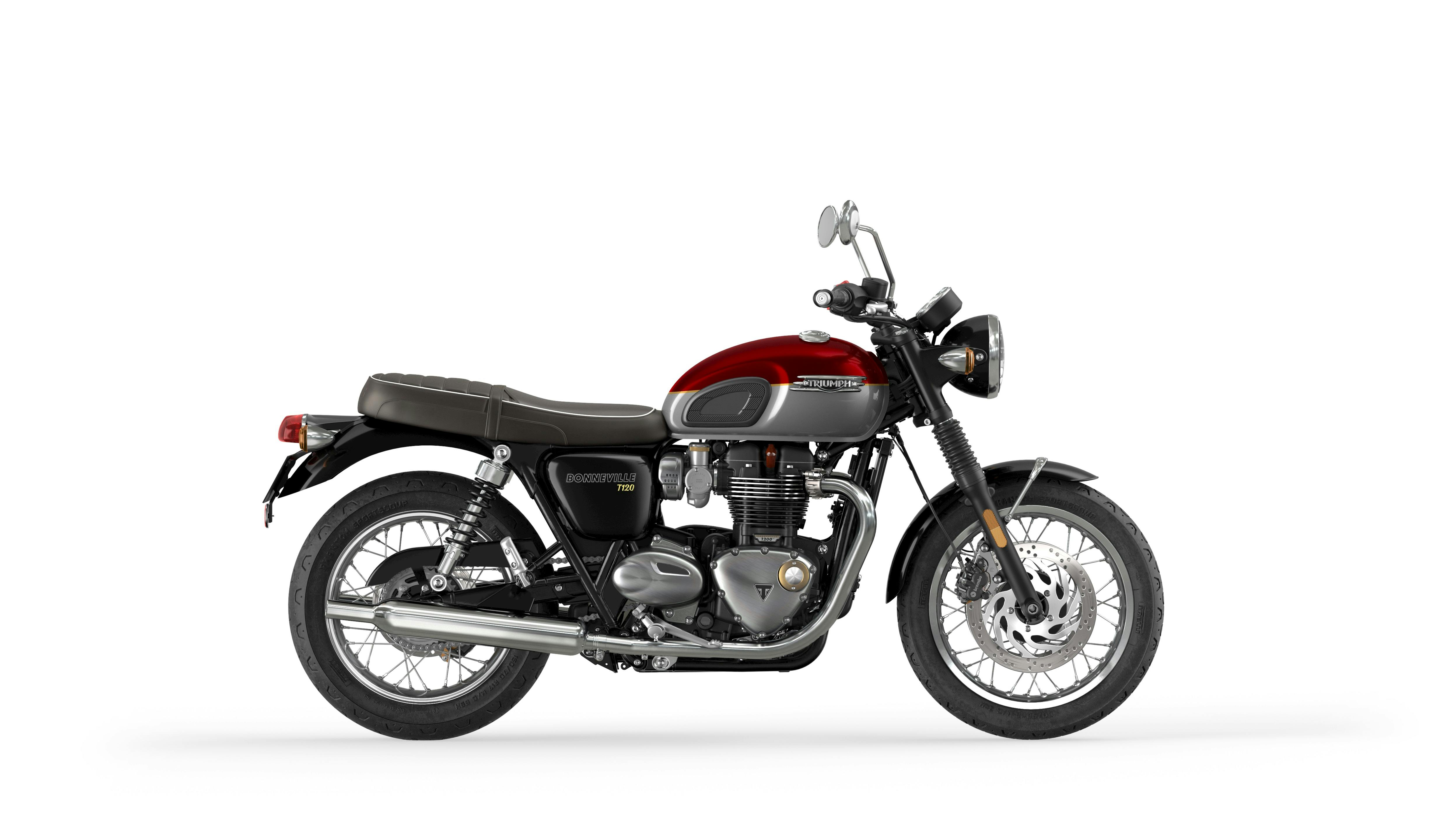 Triumph Bonneville T120 in Cordovan Red colour