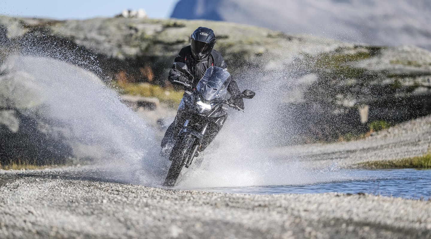 Honda CB500X on off-road track
