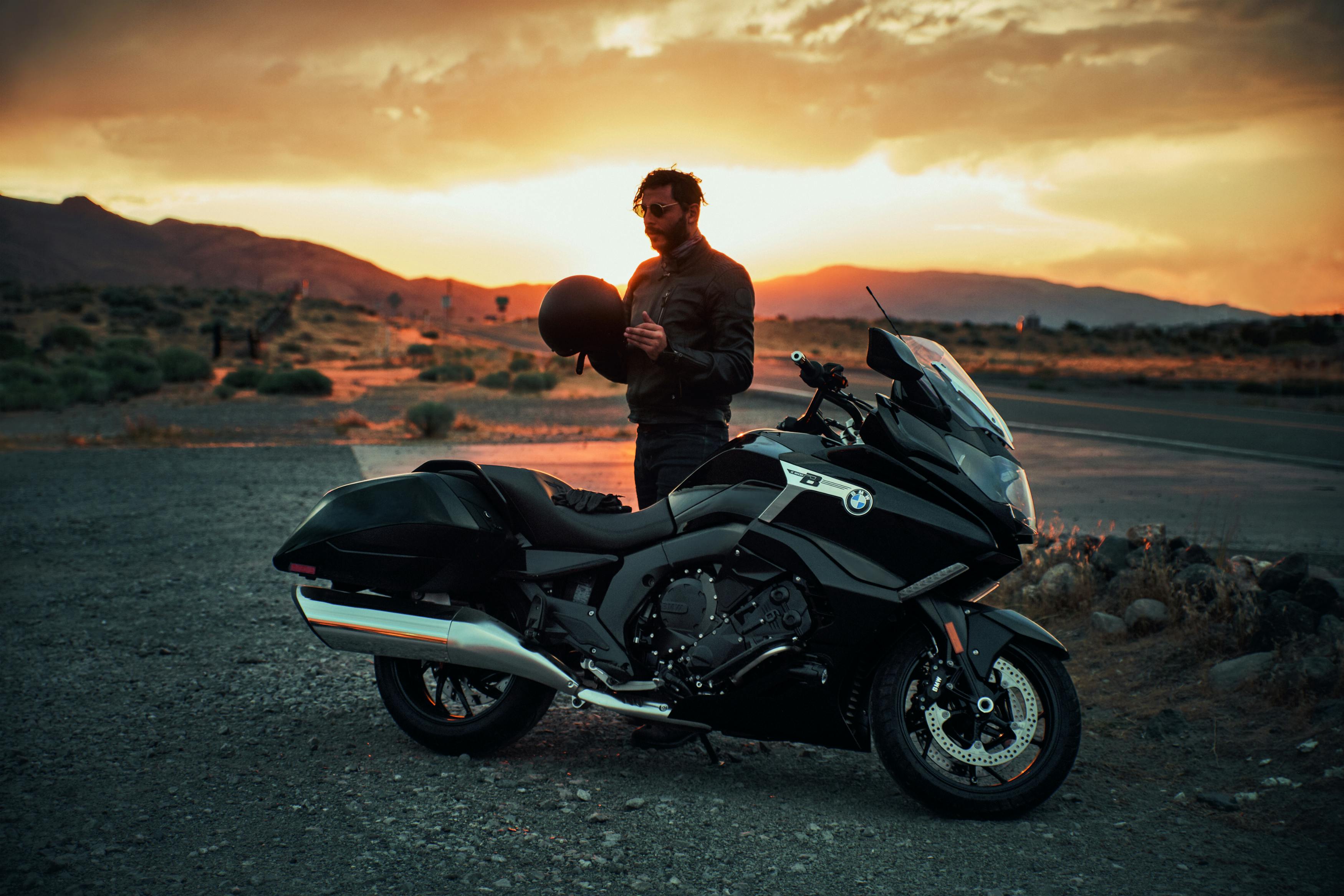 BMW K 1600 B being ridden on a road