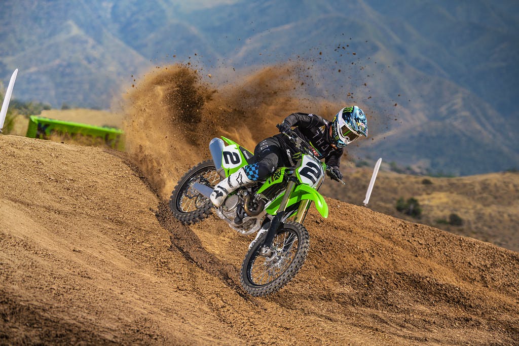 Kawasaki KX450 in Lime Green colour
