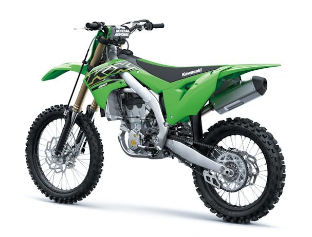 KawasakiI KX250 in lime green colour