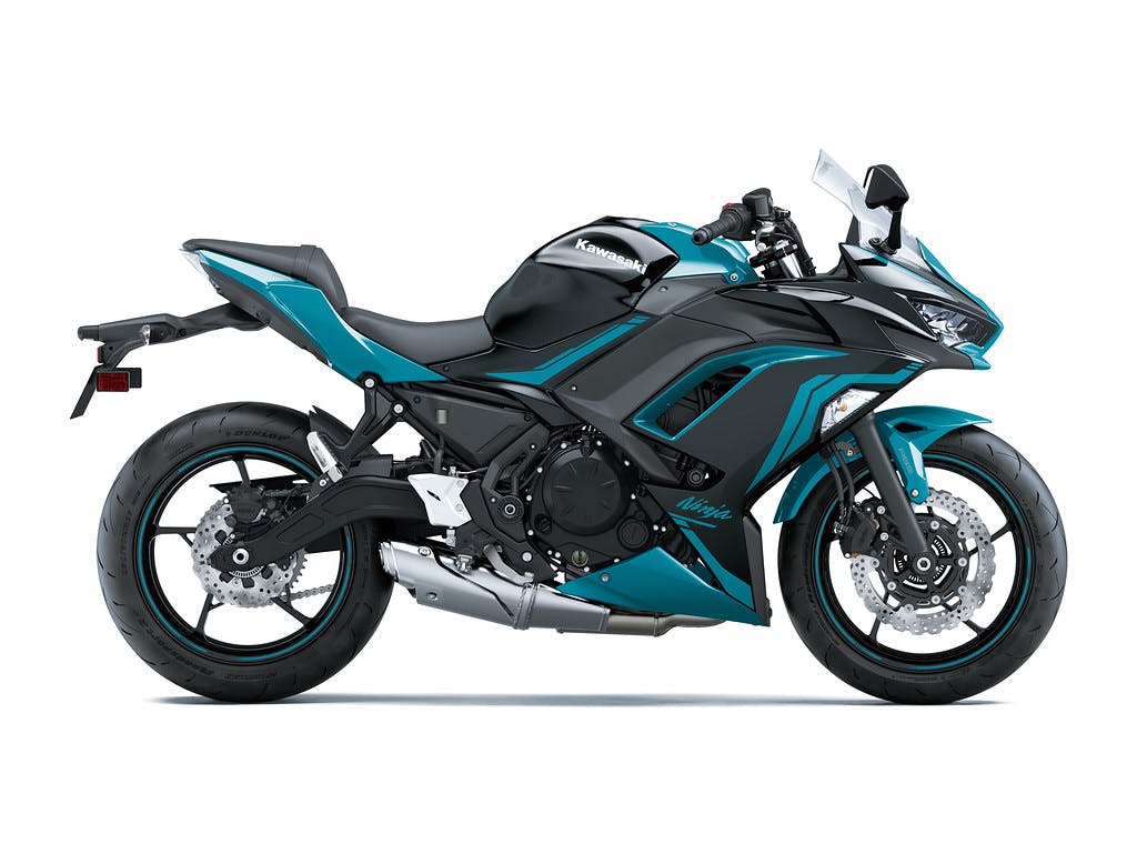 Kawasaki Ninja 650L SE in Metallic Spark Black With Pearl Nightshade Teal colour