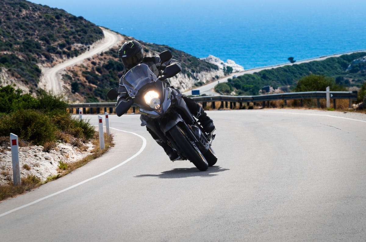 SUZUKI V-STROM 650 ABS on a hill road