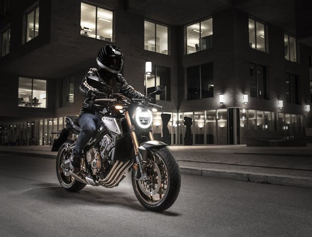 Honda CB650R on the road
