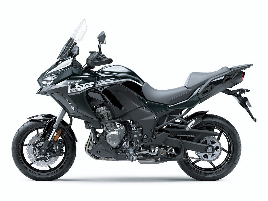 Kawasaki Versys 1000 SE in Emerald Blazed Green with Pearl Storm Gray colour