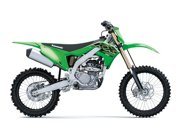 KawasakiI KX250 in lime green colour
