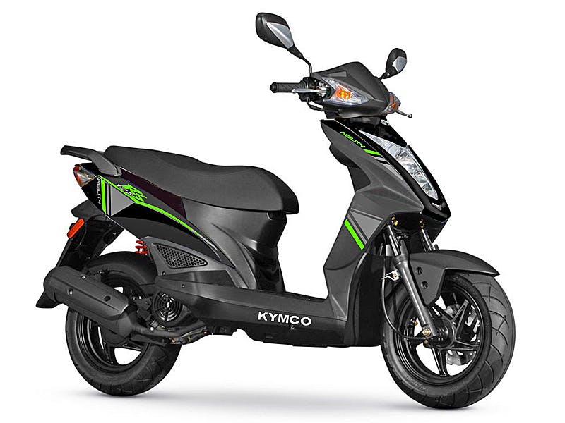 Kymco Agility RS 125 in black/green colour