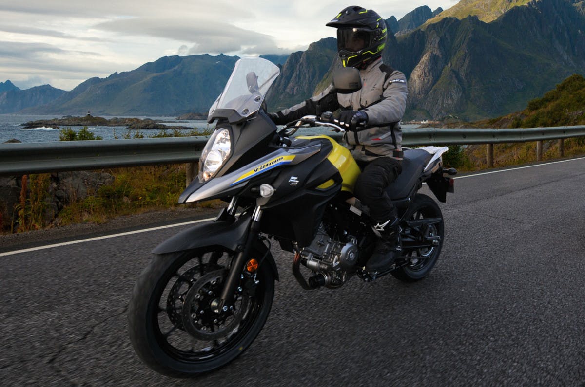 SUZUKI V-STROM 650 ABS on a hill road