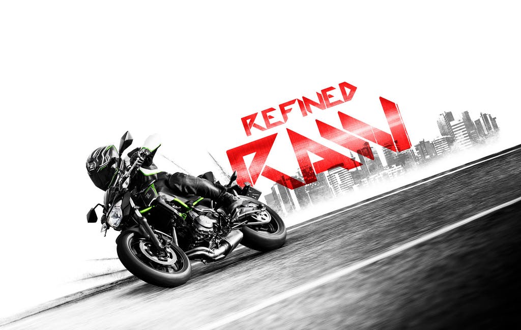 KAWASAKI Z650L being ridden on a road
