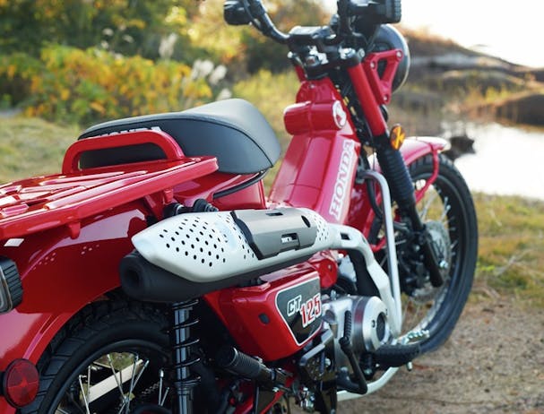 HONDA CT125 in glowing red colour