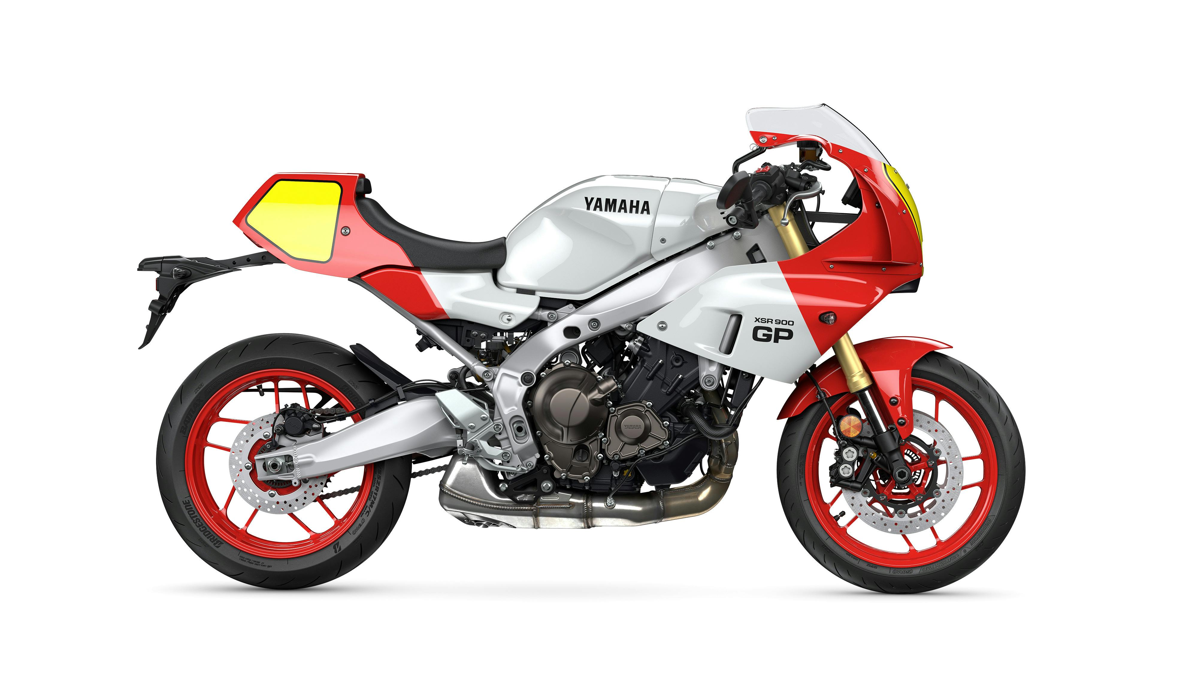 Yamaha XSR900 GP in legend red colour