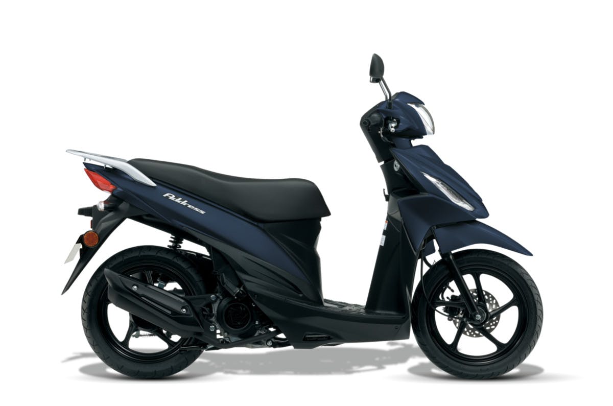 SUZUKI ADDRESS 110 in metallic matte blue colour