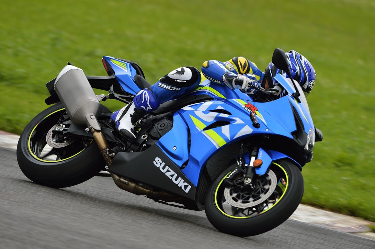 SUZUKI GSX-R1000 ABS being ridden on a race track