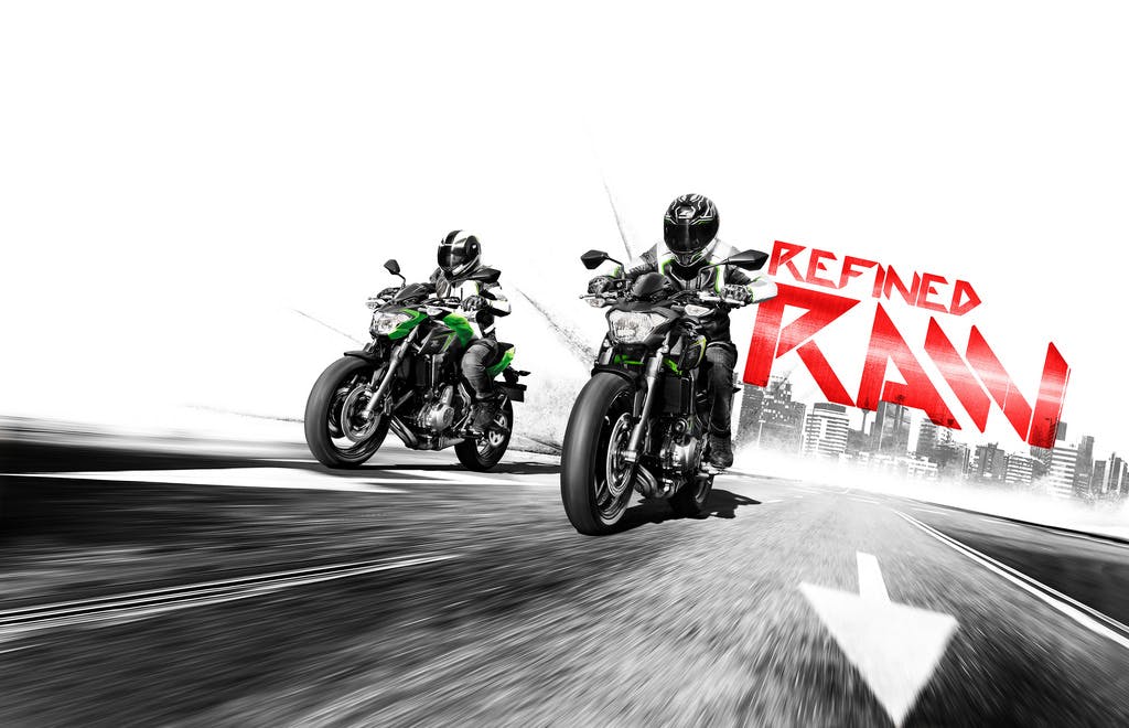 KAWASAKI Z650L being ridden on a road