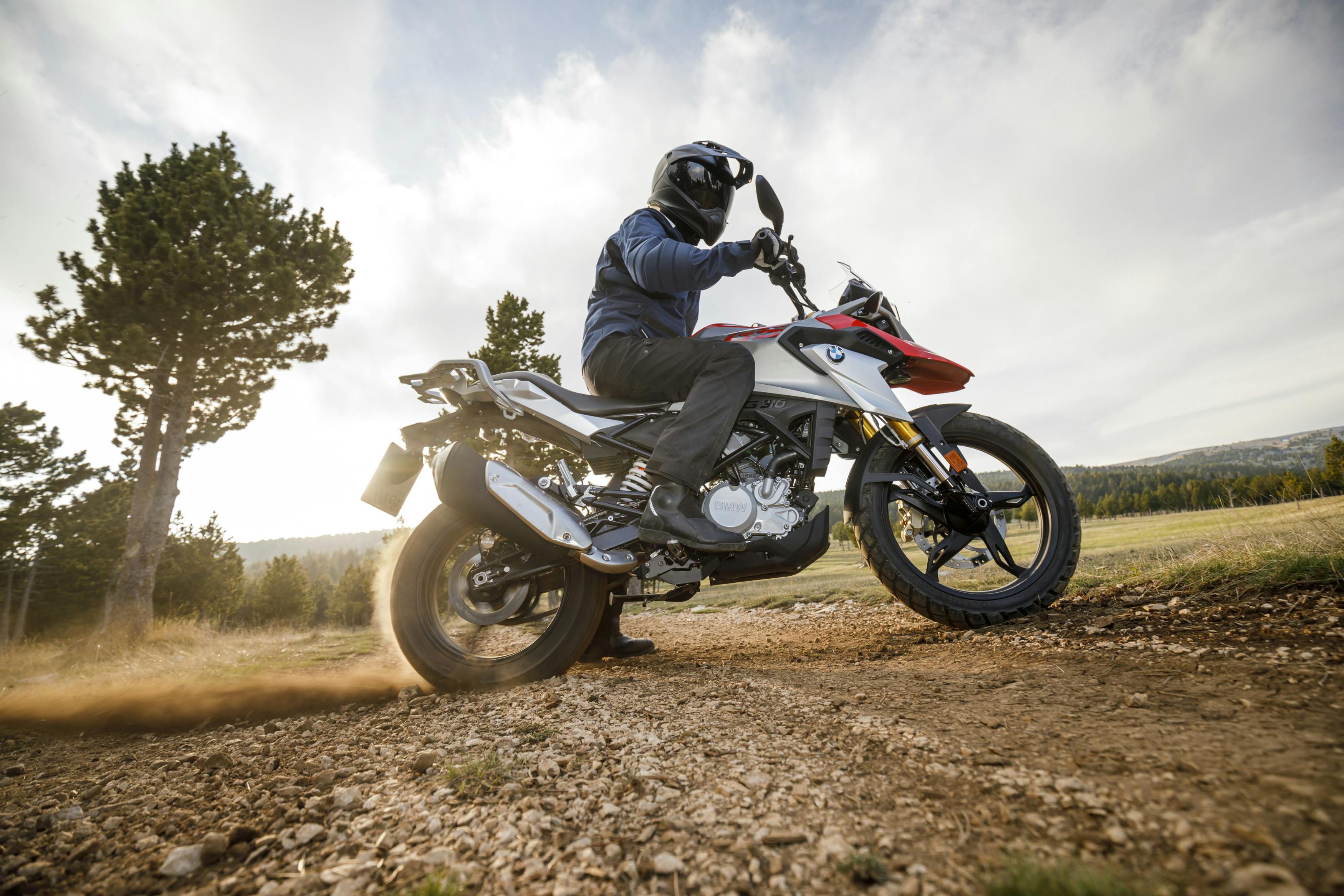 BMW G 310 GS being ridden on a off road