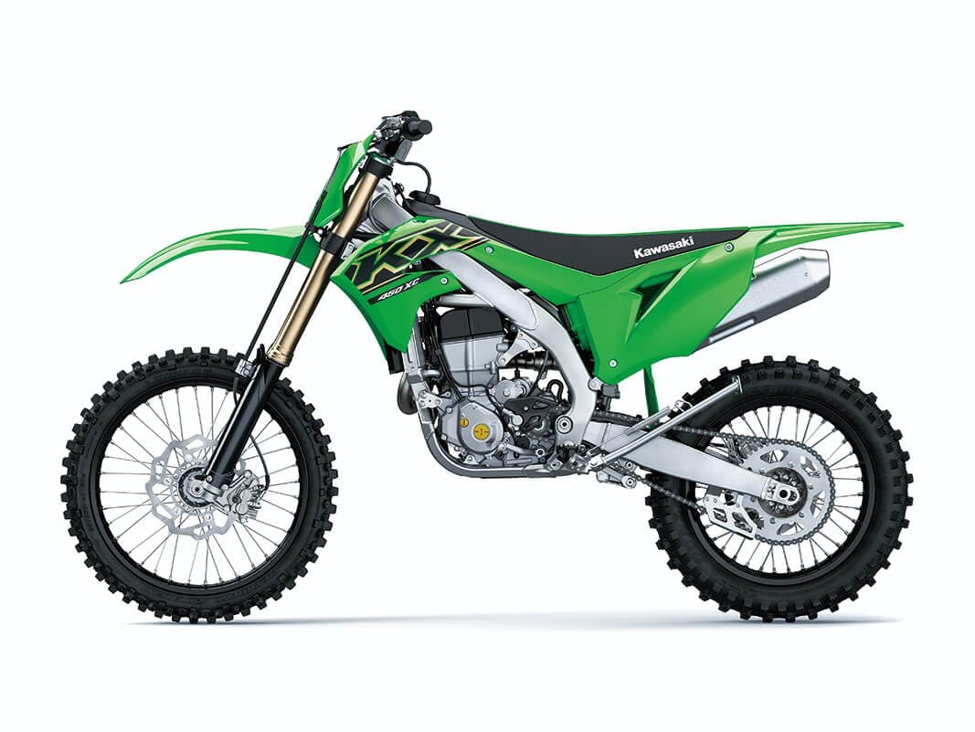 Kawasaki KX450XC in lime green colour