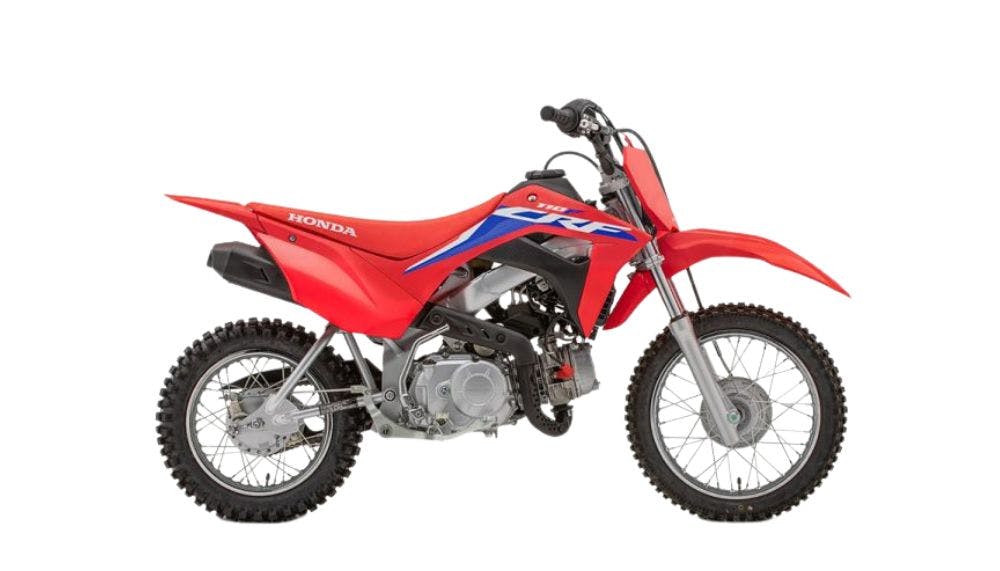 Honda CRF110F in extreme red colour