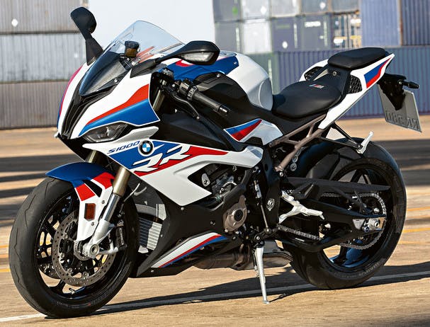 BMW S 1000 RR M CLUBSPORT in motorsport colour, parked