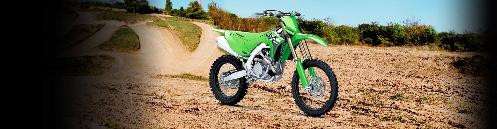Kawasaki KX450 in lime green colour