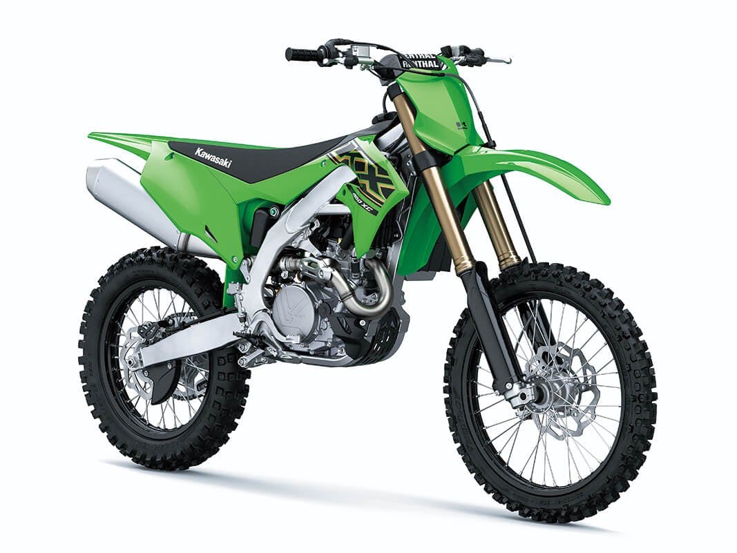 Kawasaki KX450XC in lime green colour