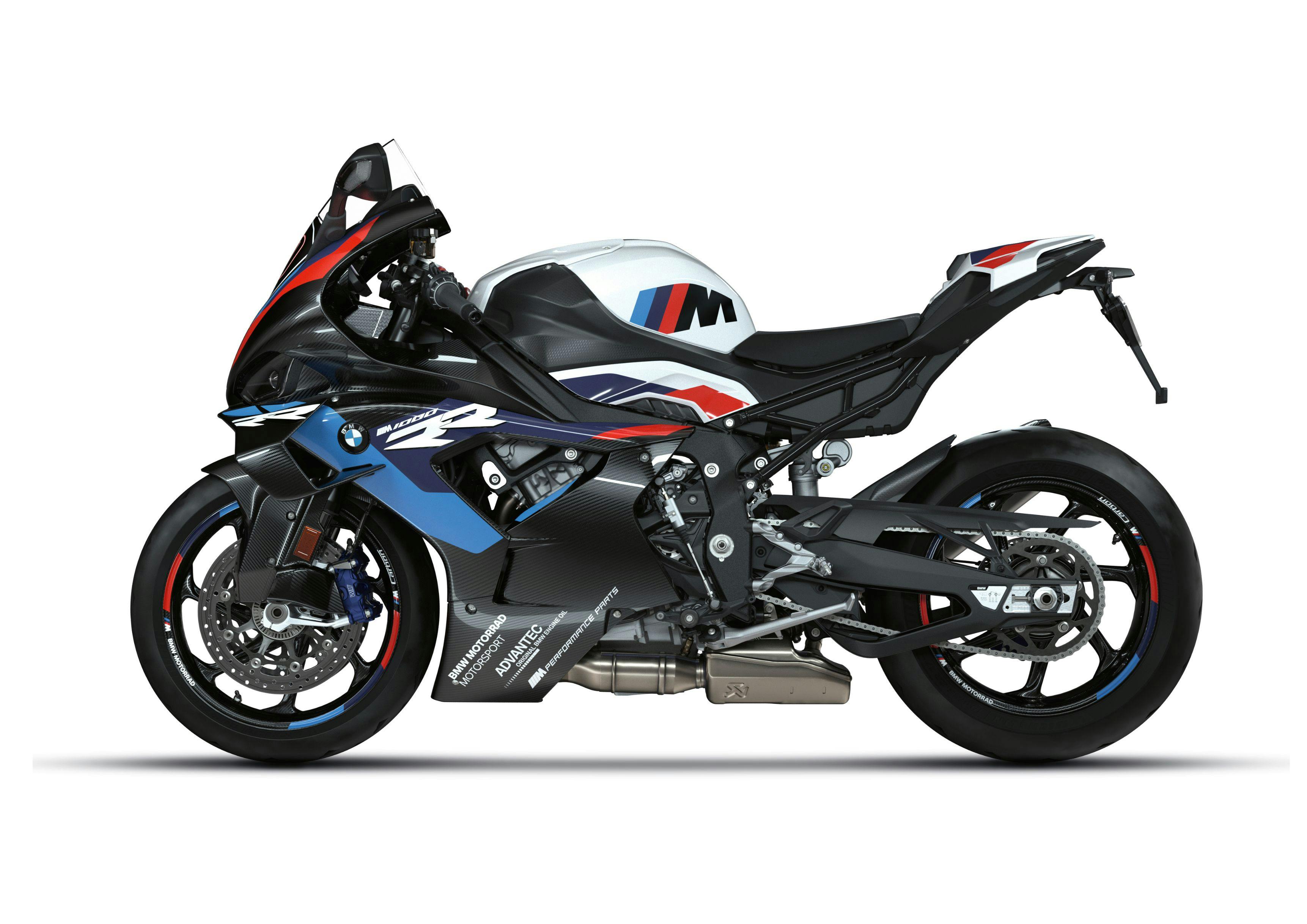 BMW M 1000 RR in light white and M Motorsport colour