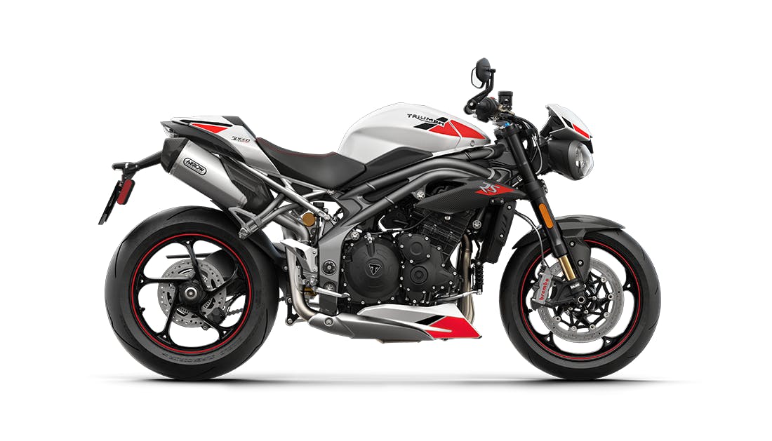 Triumph Speed Triple RS in Crystal White colour