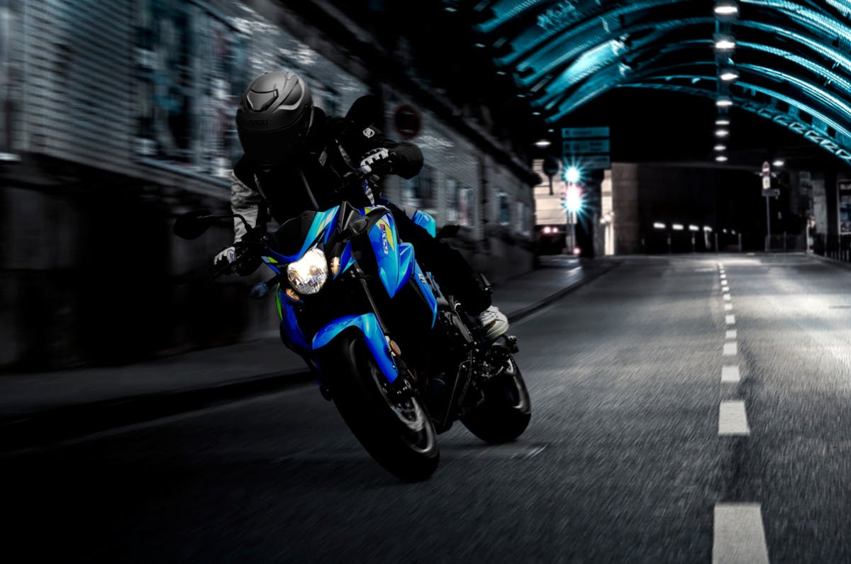 Suzuki GSX-S750 in action on the road