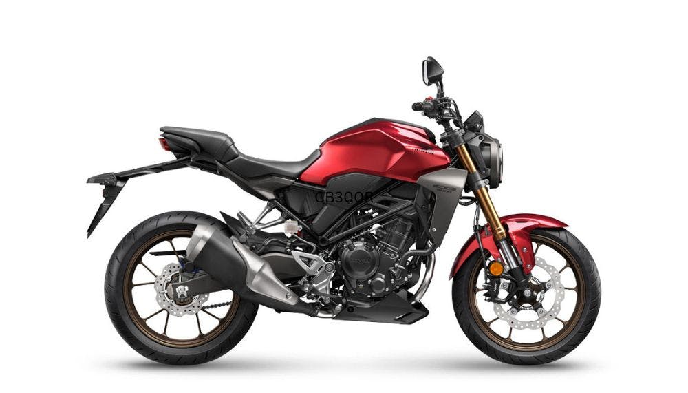 Honda CB300R in Candy Chromosphere Red colour