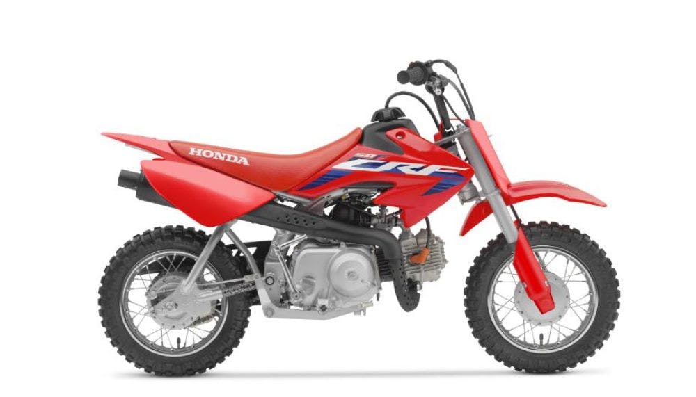 Honda CRF50F in extreme red colour