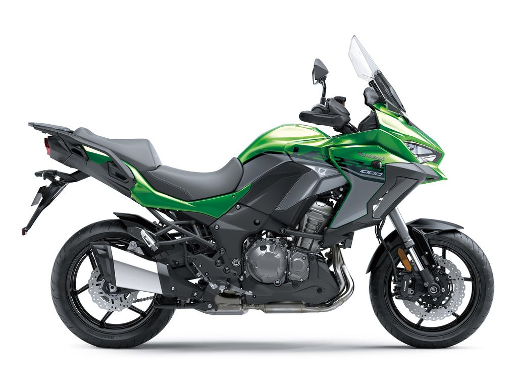 KAWASAKI VERSYS 1000 SE in emerald blazed green and pearl storm gray colour