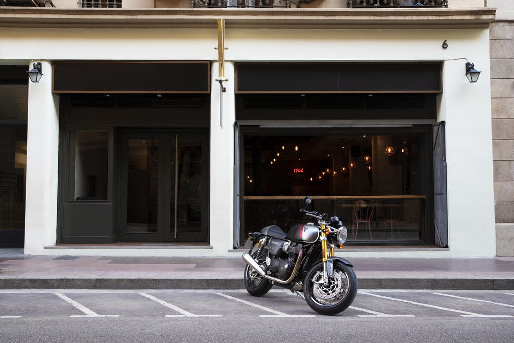 Triumph Thruxton RS in Matt Storm Grey colour