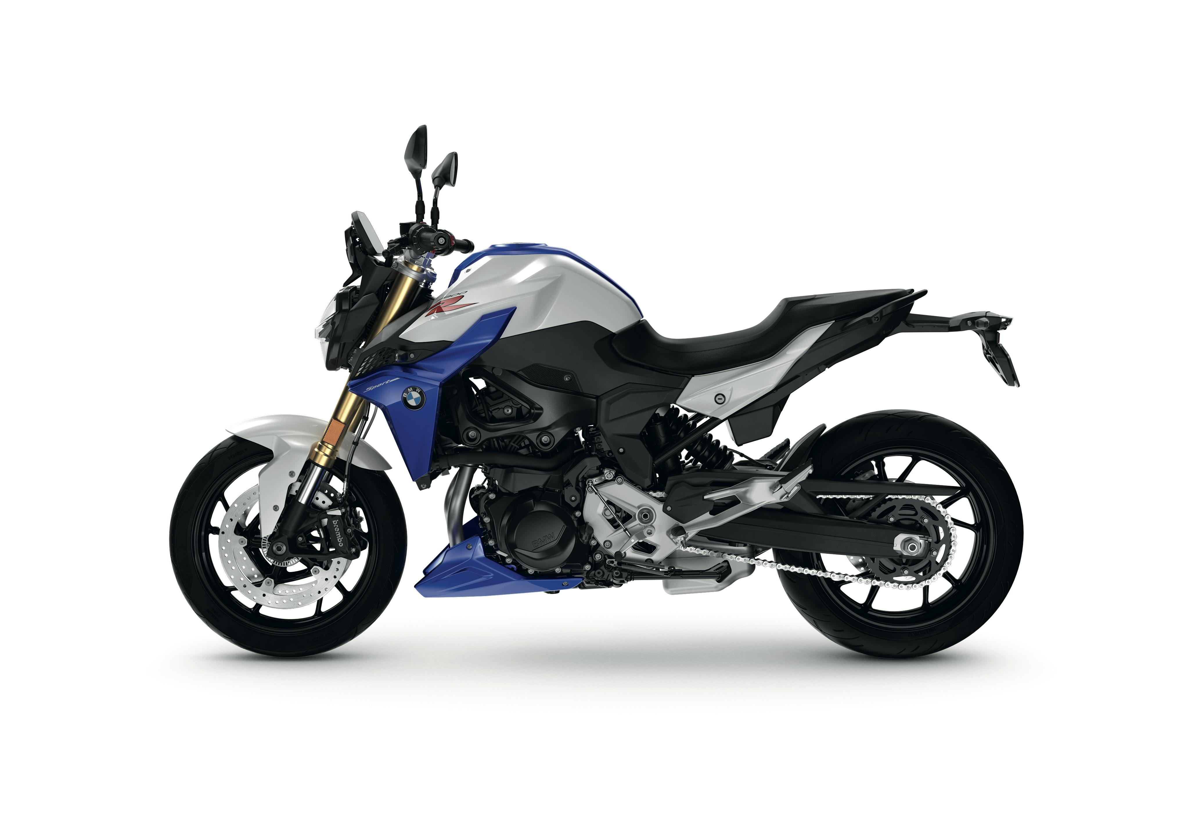 BMW F 900 R Sport in Light White / Racing Blue Metallic / Racing Red colour