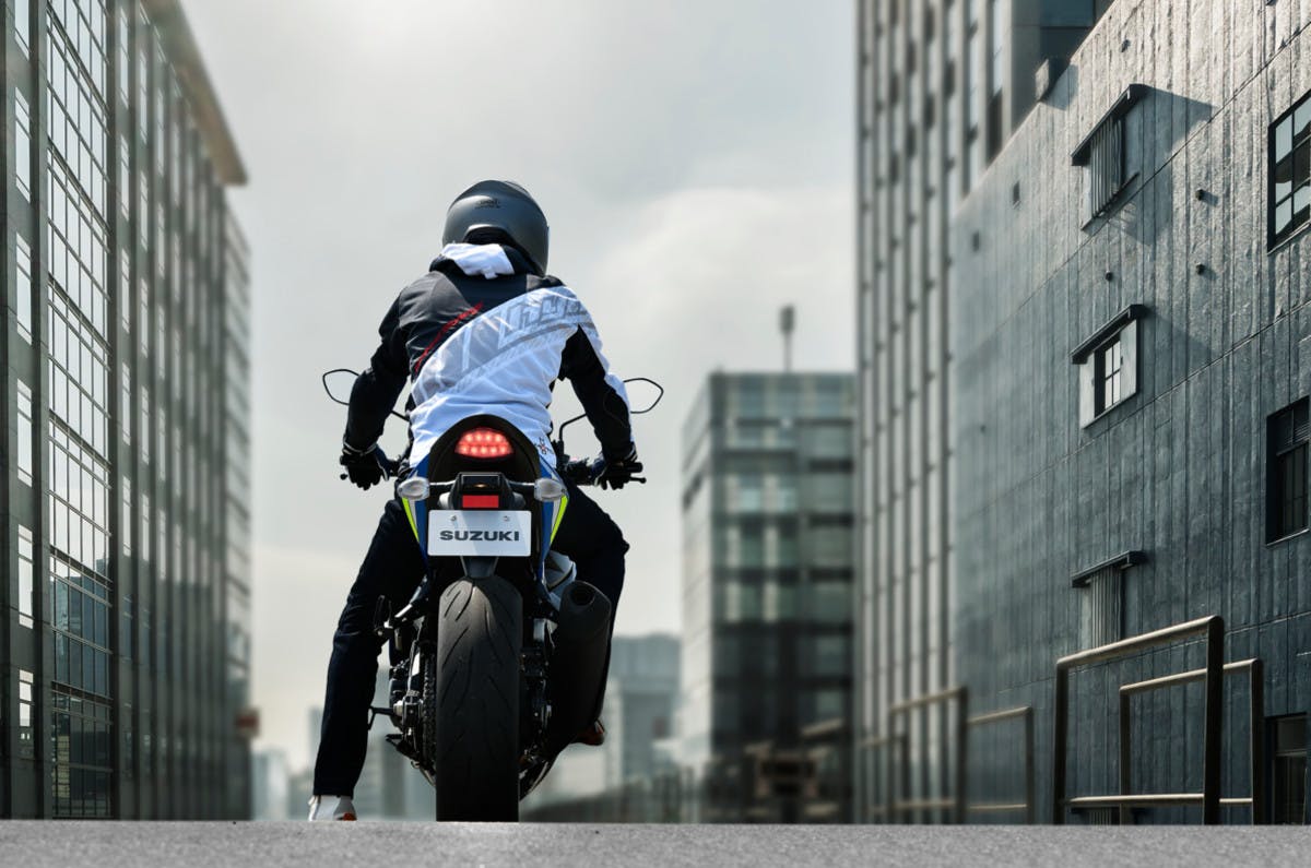 Suzuki GSX-S750 in action on the road