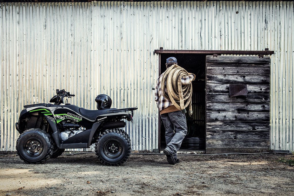 KAWASAKI Brute Force 300 in Super Black colour, parked