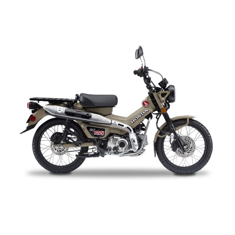 HONDA CT125 in matte fresco brown colour, parked