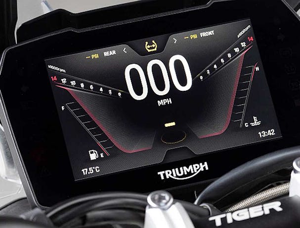 Triumph Tiger 900 screen displays