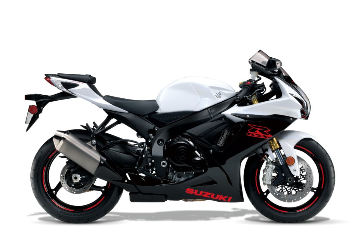 SUZUKI GSX-R750 in metallic grey and glass sparkle black colour