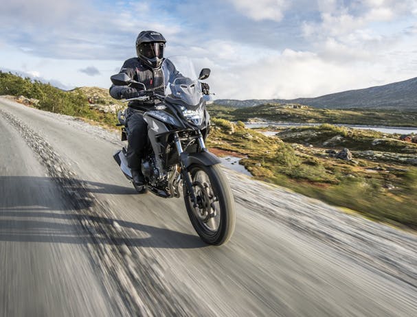 Honda CB500X on off-road track