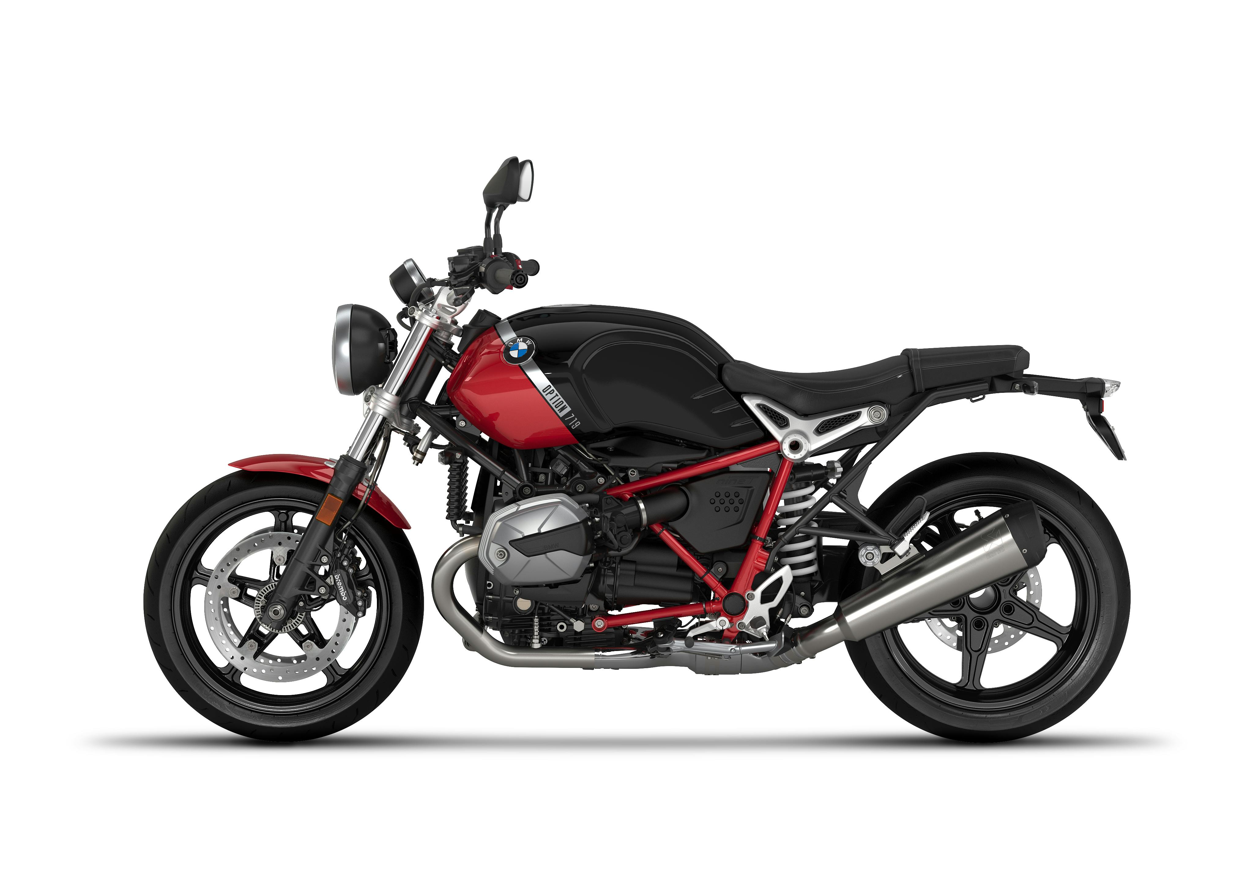 BMW R nineT Pure in Option 719 Black Storm Metallic Racing Red colour