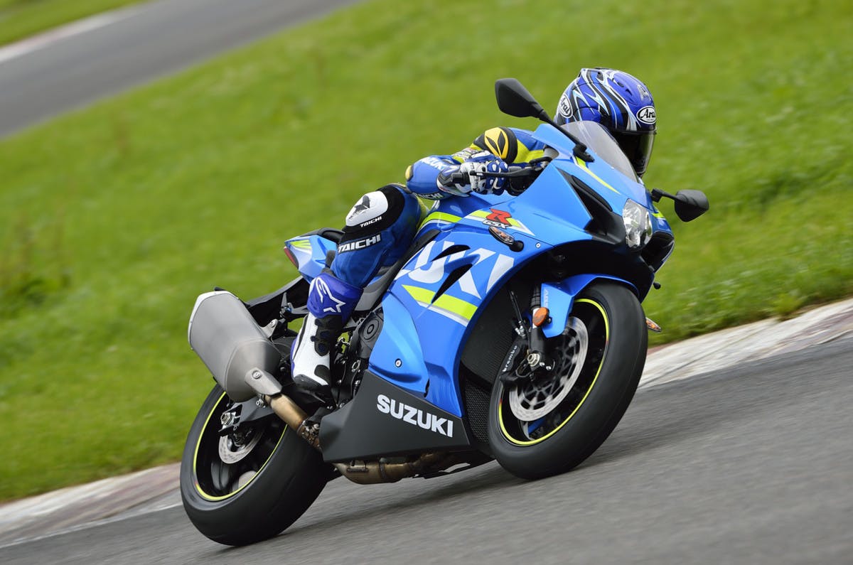 SUZUKI GSX-R1000 ABS being ridden on a race track