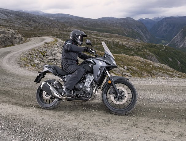 Honda CB500X on off-road track